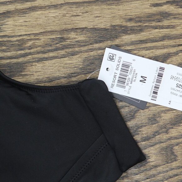 NWT Bar III Womens Resort Solids Ring-Detail Bikini Swim Top MBRS24101 Black M - Picture 5 of 6